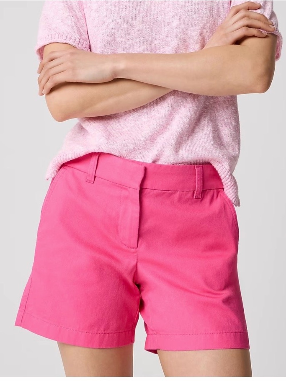 🆕- J. Crew 7" CLASSIC Cotton Chino Short. Bright Pink. Size: 14